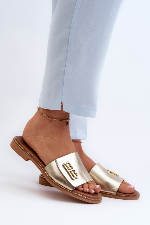 Zazoo 40384 Elegantsed Plätud naturaalsest nahast Pealiste omad Kuldset värvi Zazoo 40384 Elegantsed Plätud naturaalsest nahast Pealiste omad Kuldset värvi