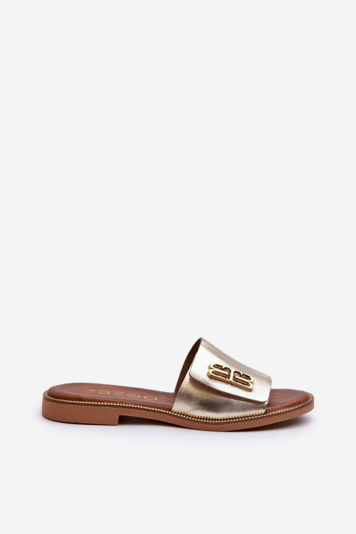 Zazoo 40384 Elegantsed Plätud naturaalsest nahast Pealiste omad Kuldset värvi Zazoo 40384 Elegantsed Plätud naturaalsest nahast Pealiste omad Kuldset värvi