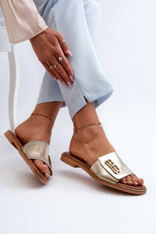 Zazoo 40384 Elegantsed Plätud naturaalsest nahast Pealiste omad Kuldset värvi Zazoo 40384 Elegantsed Plätud naturaalsest nahast Pealiste omad Kuldset värvi