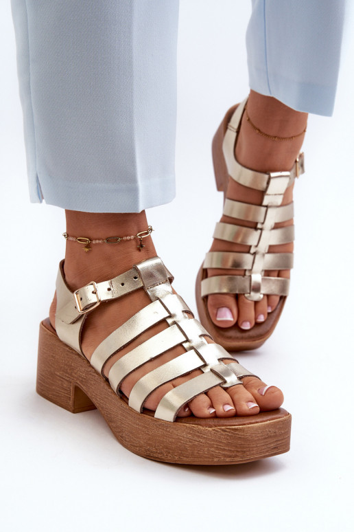 Zazoo 40410 Pealistesandaalid Pealiste omad Kuldset värvi