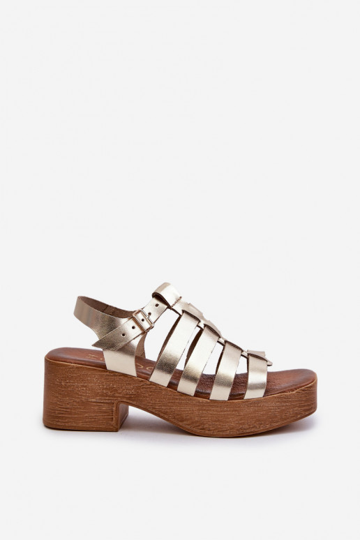 Zazoo 40410 Pealistesandaalid Pealiste omad Kuldset värvi