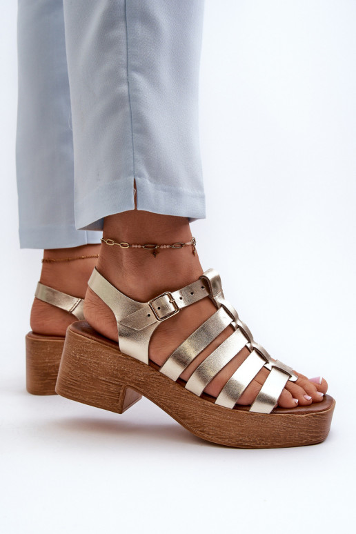 Zazoo 40410 Pealistesandaalid Pealiste omad Kuldset värvi