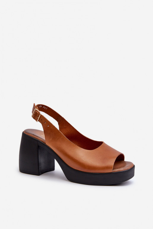 Zazoo 40376 Pealistesandaalid Sellel onssiivsetel kontsadel pruunid värvi Zazoo 40376 Pealistesandaalid Sellel onssiivsetel kontsadel pruunid värvi