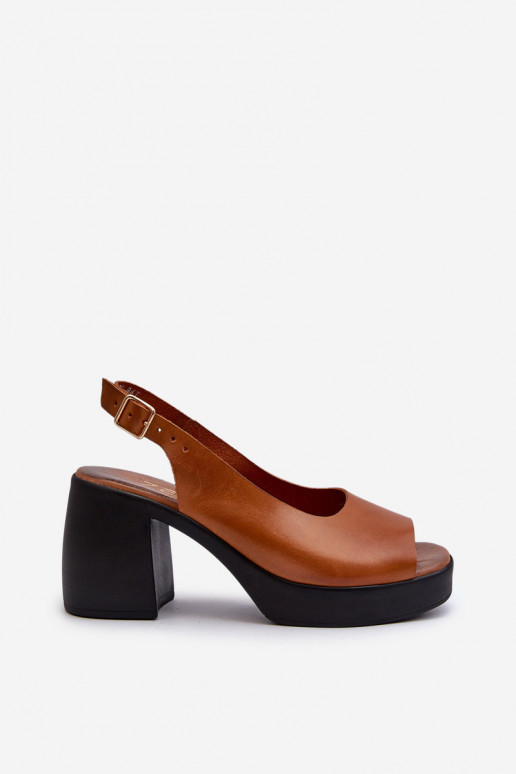 Zazoo 40376 Pealistesandaalid Sellel onssiivsetel kontsadel pruunid värvi Zazoo 40376 Pealistesandaalid Sellel onssiivsetel kontsadel pruunid värvi