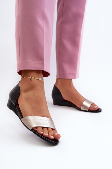 Pealistesandaalid Sellel onciejka 1971-67 Must-Kuldset värvi