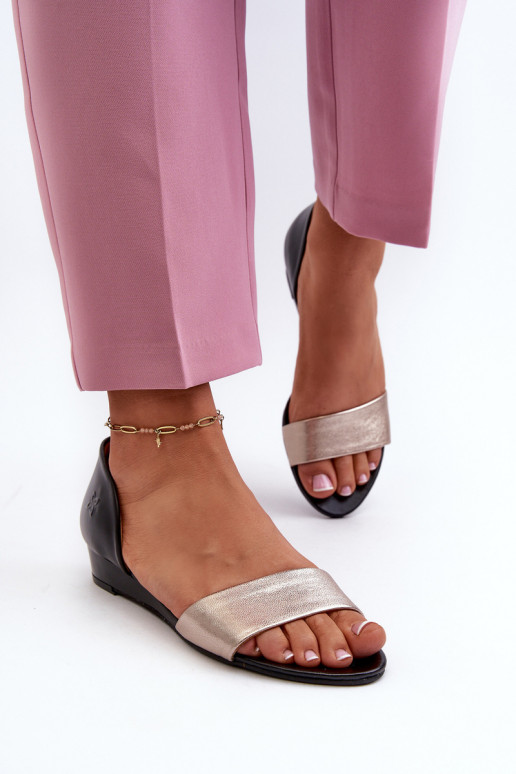 Pealistesandaalid Sellel onciejka 1971-67 Must-Kuldset värvi Pealistesandaalid Sellel onciejka 1971-67 Must-Kuldset värvi