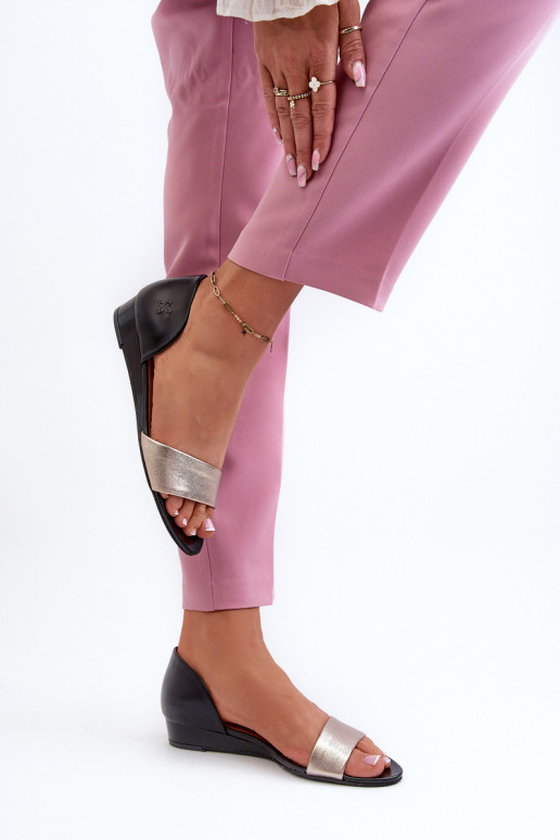 Pealistesandaalid Sellel onciejka 1971-67 Must-Kuldset värvi Pealistesandaalid Sellel onciejka 1971-67 Must-Kuldset värvi