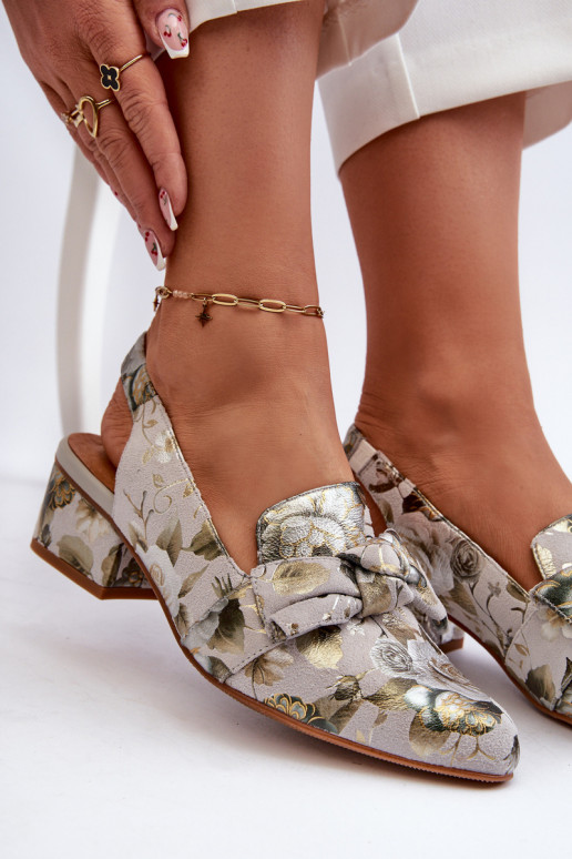 Pealiste omad Pealistesandaalid Sellel ondala kontsaga lilledega Sellel onciejka N6539-38 Rohelist värvi Pealiste omad Pealistesandaalid Sellel ondala kontsaga lilledega Sellel onciejka N6539-38 Rohelist värvi