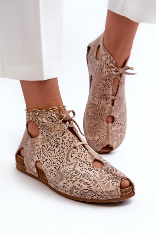 Mustriline Pealhk Pealiste poolsaapad Sellel onciejka 03426-02 beeži värvi