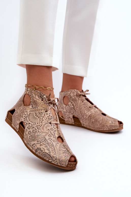 Mustriline Pealhk Pealiste poolsaapad Sellel onciejka 03426-02 beeži värvi