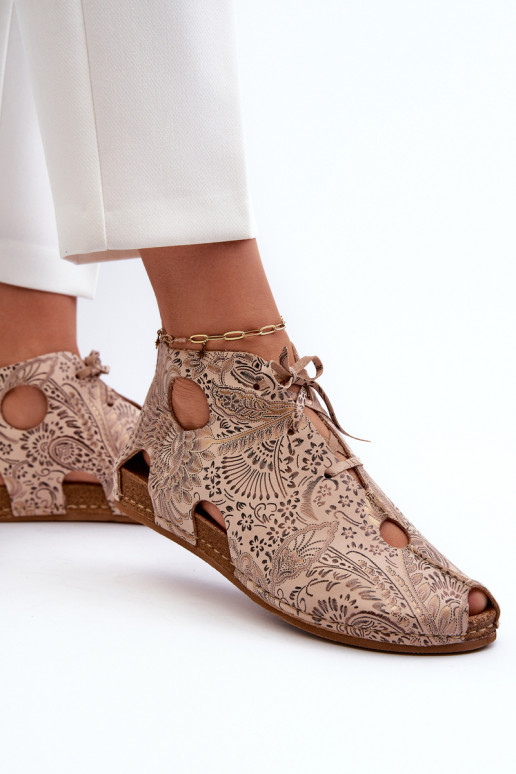 Mustriline Pealhk Pealiste poolsaapad Sellel onciejka 03426-02 beeži värvi