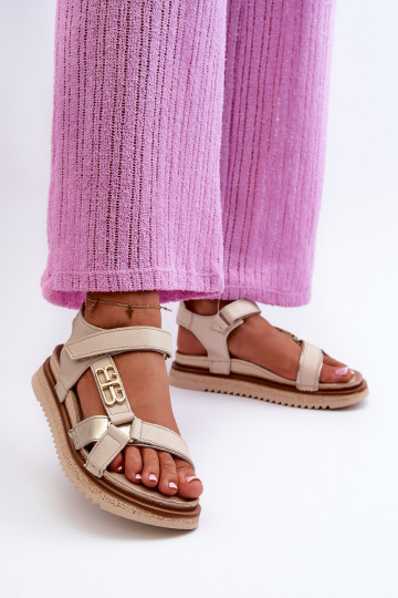Zazoo 50103 Pealiste omad Pealistesandaalid platvormiga beeži värvi