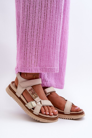 Zazoo 50103 Pealiste omad Pealistesandaalid platvormiga beeži värvi 2