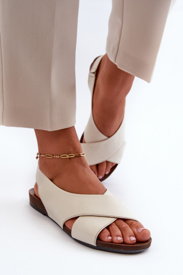 Zazoo 40407 sandaalid Pealhk Pealiste omad Elevandiluu värvi