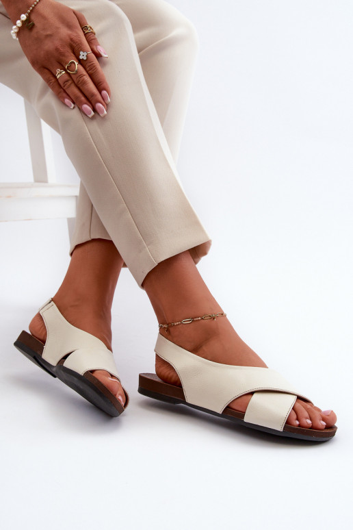 Zazoo 40407 sandaalid Pealhk Pealiste omad Elevandiluu värvi Zazoo 40407 sandaalid Pealhk Pealiste omad Elevandiluu värvi