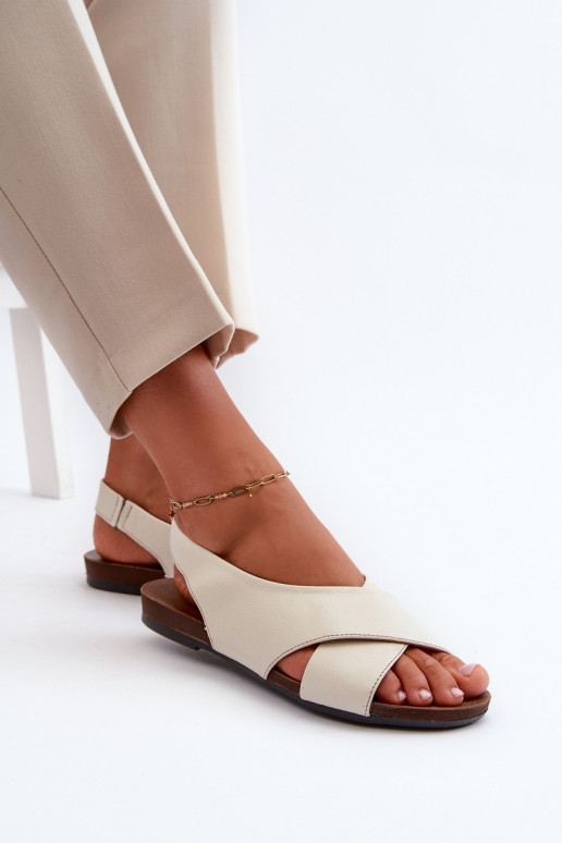 Zazoo 40407 sandaalid Pealhk Pealiste omad Elevandiluu värvi Zazoo 40407 sandaalid Pealhk Pealiste omad Elevandiluu värvi