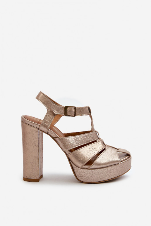 Pealistesandaalid Pealhk Sellel onciejka 06050-25 Kuldset värvi Pealistesandaalid Pealhk Sellel onciejka 06050-25 Kuldset värvi