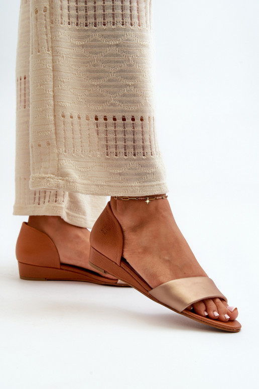 Pealistesandaalid Sellel onciejka 1971-68 pruunid värvi-Kuldset värvi Pealistesandaalid Sellel onciejka 1971-68 pruunid värvi-Kuldset värvi