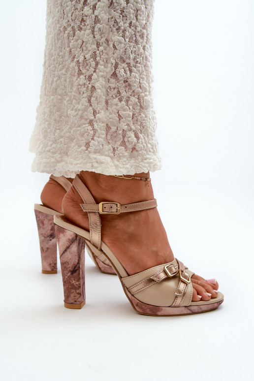 Pealhk Pealistesandaalid Sellel onciejka 06564-22 beeži värvi-Kuldset värvi