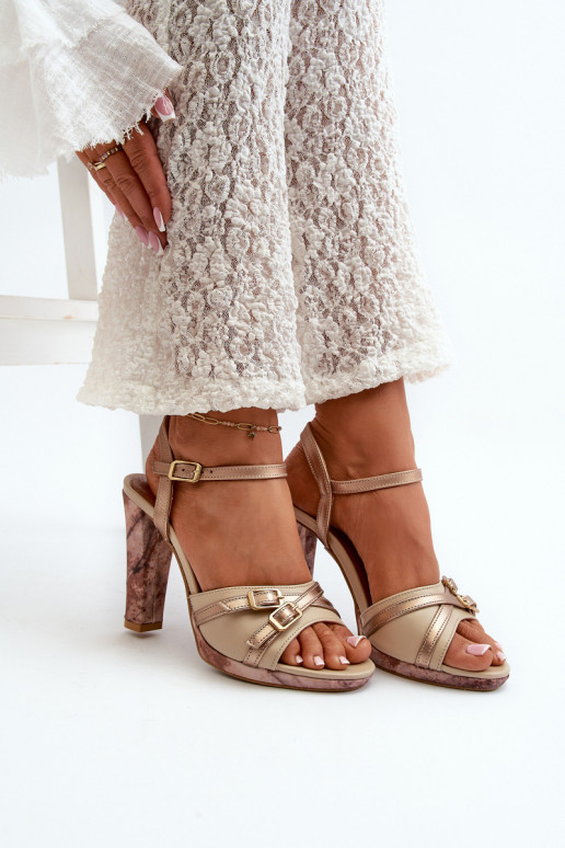 Pealhk Pealistesandaalid Sellel onciejka 06564-22 beeži värvi-Kuldset värvi