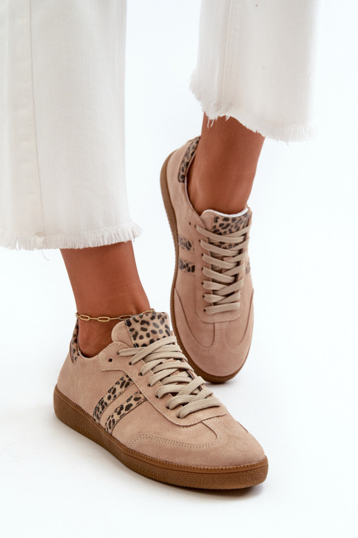 Zazoo N1068 seemisnakhsed Sellel ondal Sneakers tüüpi jalanõud Pealiste omad beeži värvi