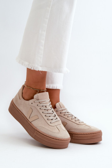 Zazoo N1100S2 Sneakers tüüpi jalanõud seemisnakhsed Pealiste omad platvormiga beeži värvi 2