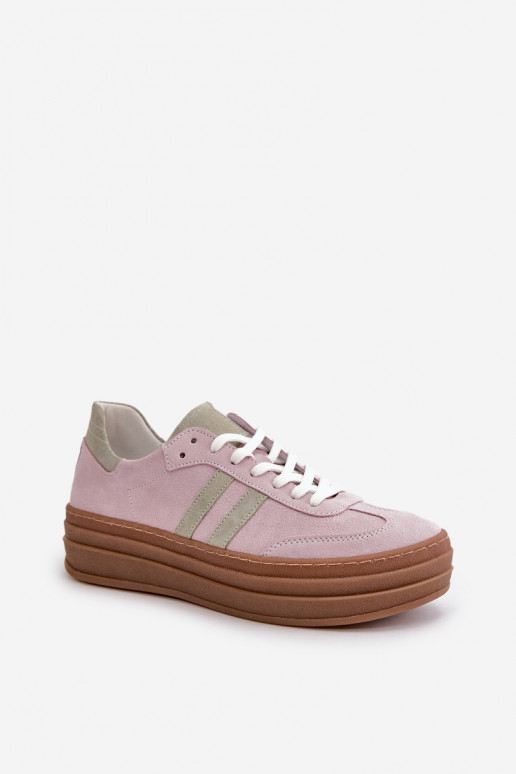 Zazoo N1068S4 Sneakers tüüpi jalanõud platvormiga Violetne värv Zazoo N1068S4 Sneakers tüüpi jalanõud platvormiga Violetne värv