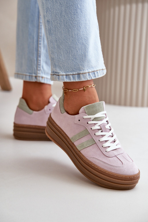 Zazoo N1068S4 Sneakers tüüpi jalanõud platvormiga Violetne värv Zazoo N1068S4 Sneakers tüüpi jalanõud platvormiga Violetne värv