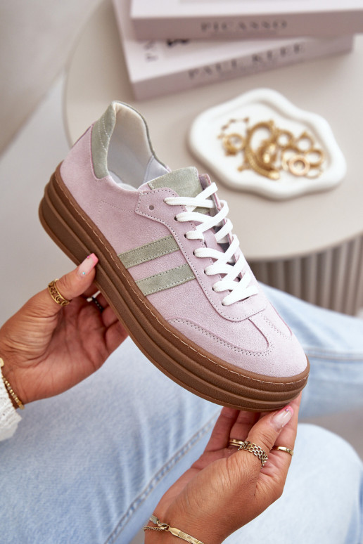 Zazoo N1068S4 Sneakers tüüpi jalanõud platvormiga Violetne värv Zazoo N1068S4 Sneakers tüüpi jalanõud platvormiga Violetne värv