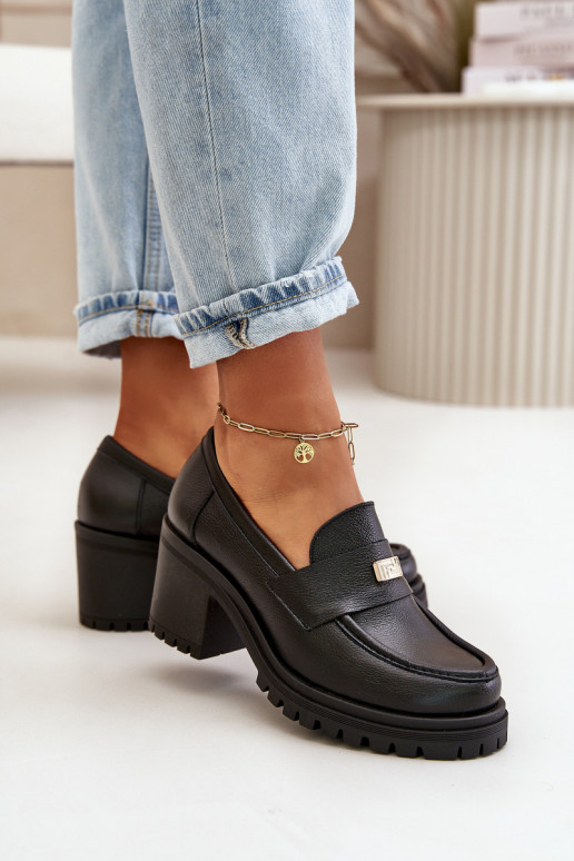 Zazoo 20168 Elegantsed jalatsid Pealiste omad kõrge jämeda kontsaga Pealturaalsest nahast msuud Zazoo 20168 Elegantsed jalatsid Pealiste omad kõrge jämeda kontsaga Pealturaalsest nahast msuud