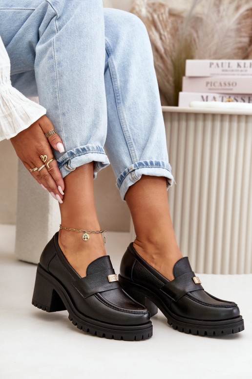 Zazoo 20168 Elegantsed jalatsid Pealiste omad kõrge jämeda kontsaga Pealturaalsest nahast msuud Zazoo 20168 Elegantsed jalatsid Pealiste omad kõrge jämeda kontsaga Pealturaalsest nahast msuud