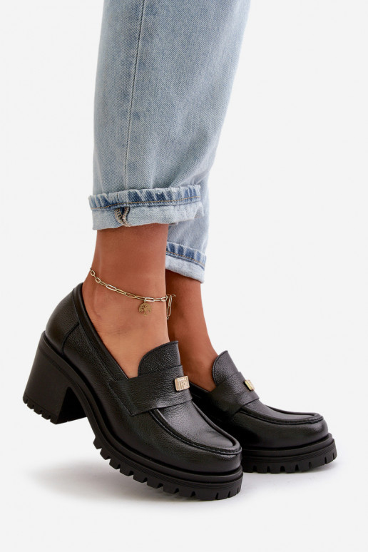 Zazoo 20168 Elegantsed jalatsid Pealiste omad kõrge jämeda kontsaga Pealturaalsest nahast msuud Zazoo 20168 Elegantsed jalatsid Pealiste omad kõrge jämeda kontsaga Pealturaalsest nahast msuud