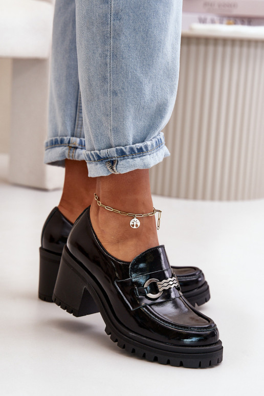 Zazoo 20175 Laque jalatsid Pealiste omad kõrge jämeda kontsaga Pealturaalsest nahast msuud Zazoo 20175 Laque jalatsid Pealiste omad kõrge jämeda kontsaga Pealturaalsest nahast msuud