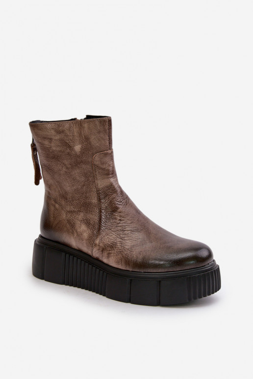 Zazoo 60369 Pealiste poolsaapad platvormiga beeži värvi Zazoo 60369 Pealiste poolsaapad platvormiga beeži värvi