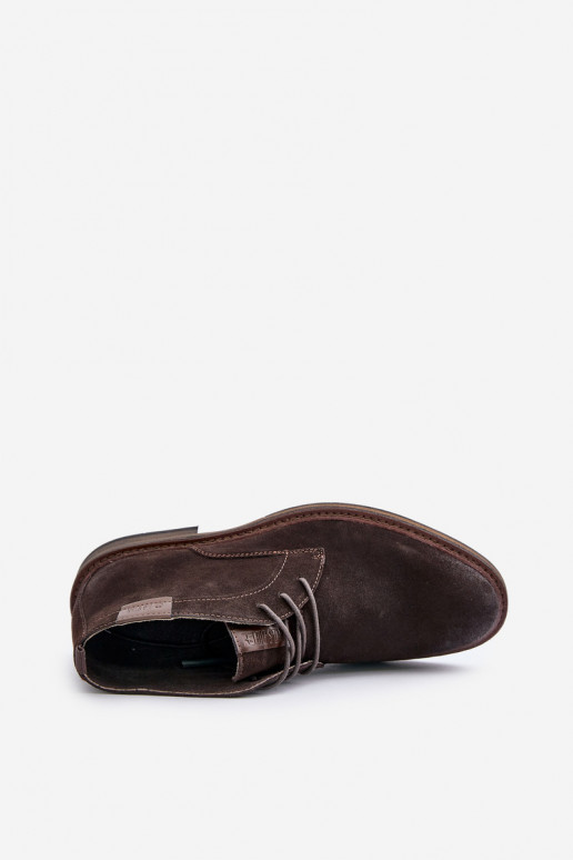 Seemisnahast kingad meeste omad nööritavad Big Star OO174145 tumepruuni värvi Seemisnahast kingad meeste omad nööritavad Big Star OO174145 tumepruuni värvi