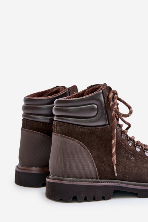 seemisnakhsed voodriga Pealiste poolsaapad jalanõud meeste omad Big Star OO174644 Hi-Poly System pruunid värvi