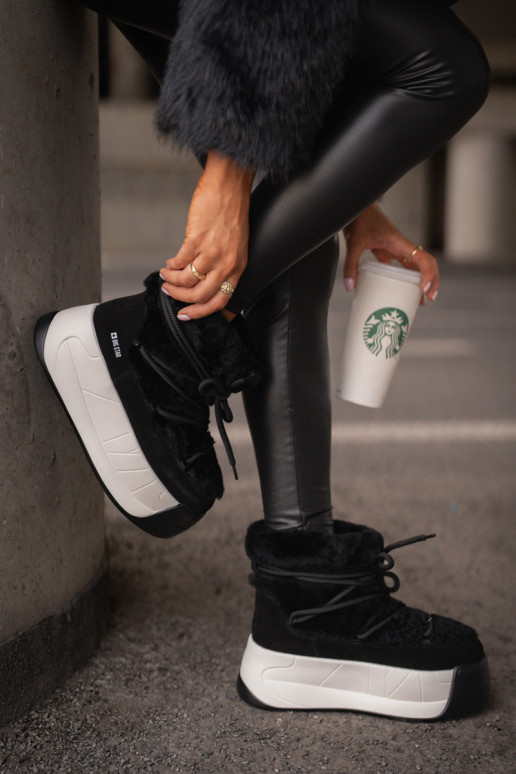 Pealhk nööpidega lumesaapad Pealiste omad Paksu talla peal karusnahaga Big Star OO274A206 msuud