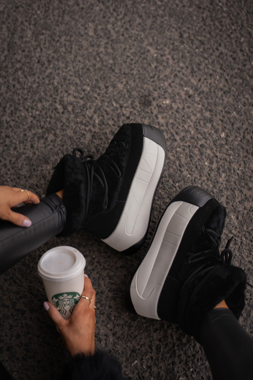 Pealhk nööpidega lumesaapad Pealiste omad Paksu talla peal karusnahaga Big Star OO274A206 msuud