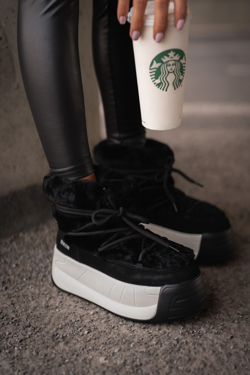 Pealhk nööpidega lumesaapad Pealiste omad Paksu talla peal karusnahaga Big Star OO274A206 msuud