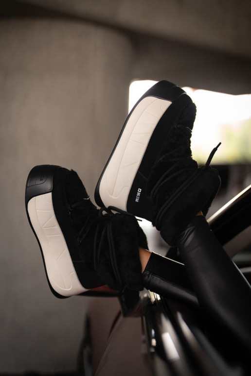 Pealhk nööpidega lumesaapad Pealiste omad Paksu talla peal karusnahaga Big Star OO274A206 msuud