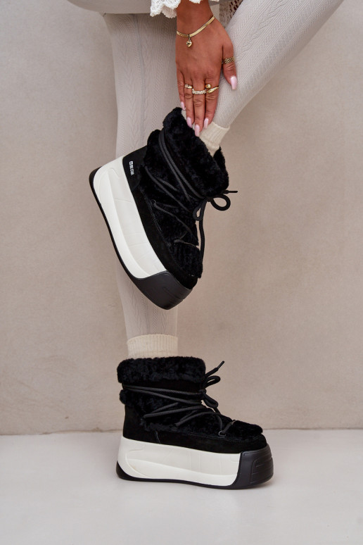 Pealhk nööpidega lumesaapad Pealiste omad Paksu talla peal karusnahaga Big Star OO274A206 msuud