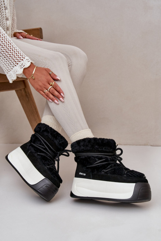 Pealhk nööpidega lumesaapad Pealiste omad Paksu talla peal karusnahaga Big Star OO274A206 msuud