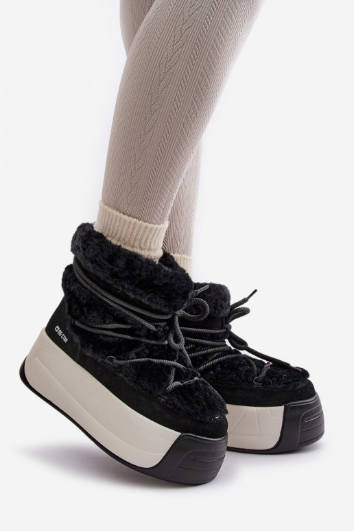 Pealhk nööpidega lumesaapad Pealiste omad Paksu talla peal karusnahaga Big Star OO274A206 msuud