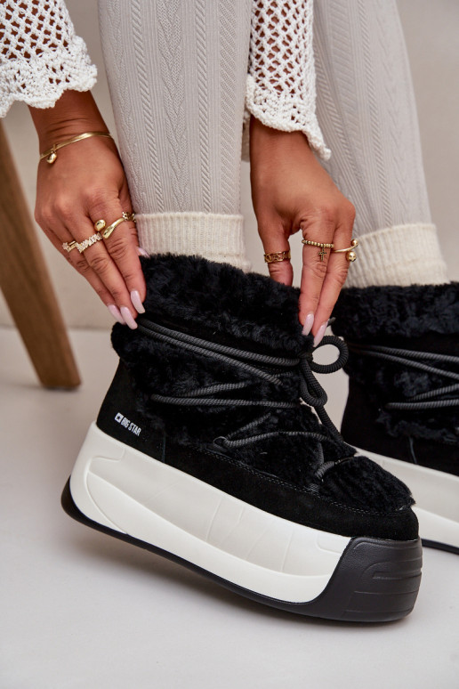 Pealhk nööpidega lumesaapad Pealiste omad Paksu talla peal karusnahaga Big Star OO274A206 msuud