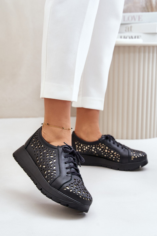 Zazoo 2973 Pealhk jalatsid platvormiga Ažuurse mustriga msuud