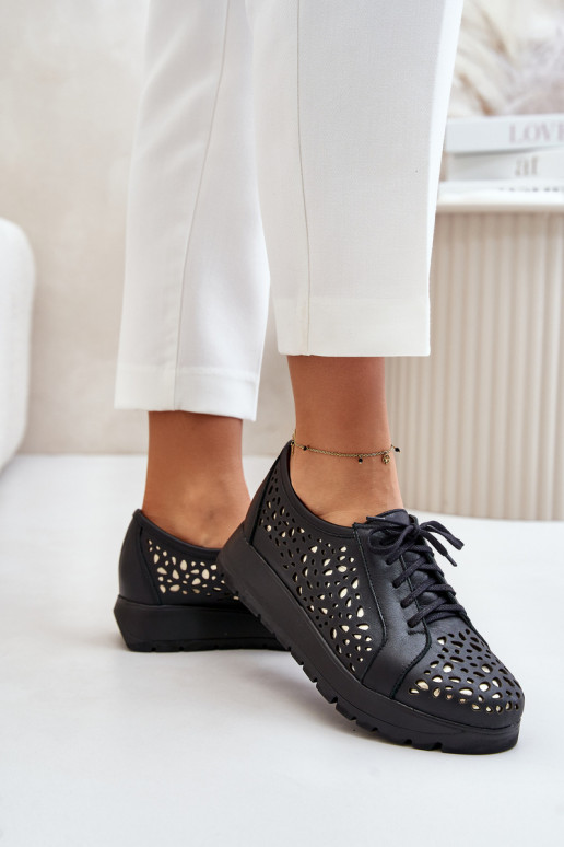 Zazoo 2973 Pealhk jalatsid platvormiga Ažuurse mustriga msuud