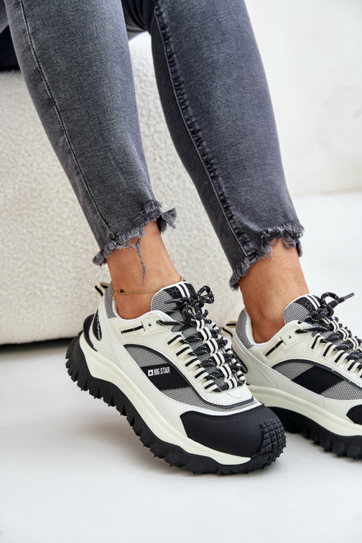 Pealhk Sneakers tüüpi jalanõud Pealiste omad platvormiga Big Star OO274A220 HI-POLY SYSTEM Valget-msuud Pealhk Sneakers tüüpi jalanõud Pealiste omad platvormiga Big Star OO274A220 HI-POLY SYSTEM Valget-msuud