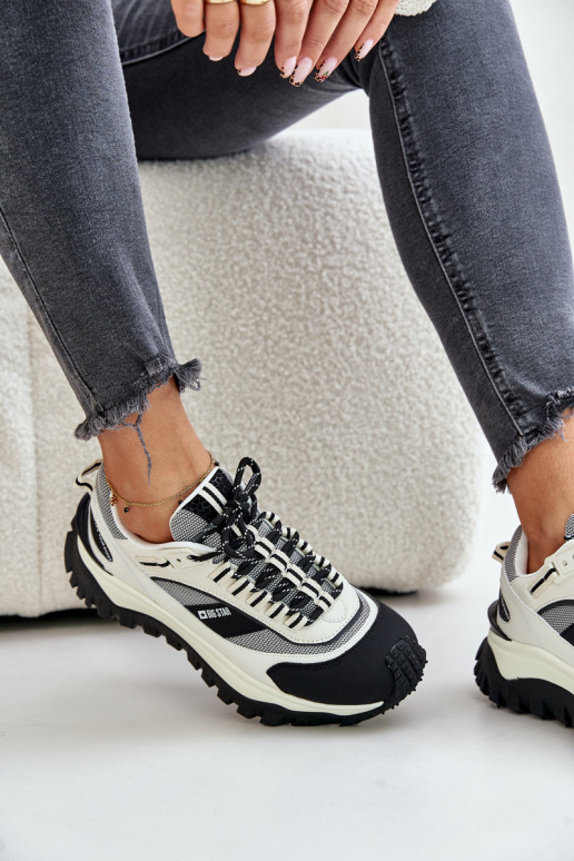 Pealhk Sneakers tüüpi jalanõud Pealiste omad platvormiga Big Star OO274A220 HI-POLY SYSTEM Valget-msuud Pealhk Sneakers tüüpi jalanõud Pealiste omad platvormiga Big Star OO274A220 HI-POLY SYSTEM Valget-msuud