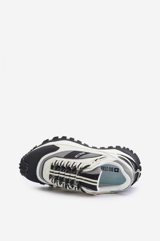 Pealhk Sneakers tüüpi jalanõud Pealiste omad platvormiga Big Star OO274A220 HI-POLY SYSTEM Valget-msuud Pealhk Sneakers tüüpi jalanõud Pealiste omad platvormiga Big Star OO274A220 HI-POLY SYSTEM Valget-msuud