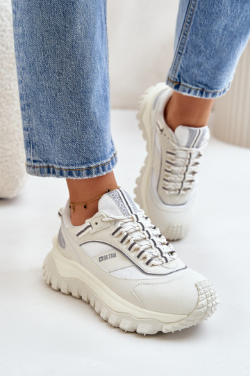 Pealhk Sneakers tüüpi jalanõud Pealiste omad platvormiga Big Star OO274A221 HI-POLY SYSTEM valget värvi 2